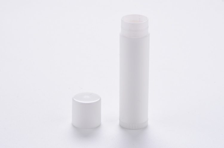 empty plastic lip balm container