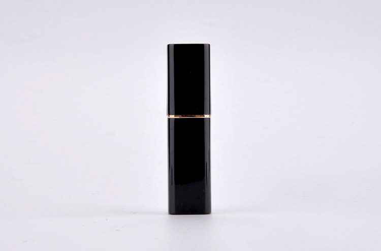 Black aluminum square lipstick tube