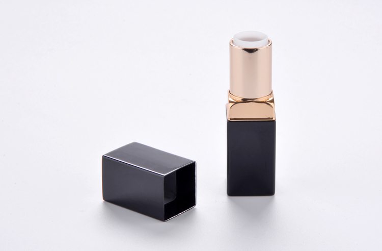 square red metal lipstick tube