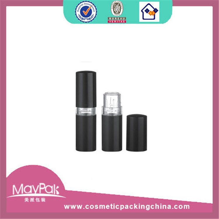 empty plastic black lipstick tube