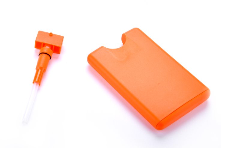 Plastic flat bottom credit card pocket sprayer