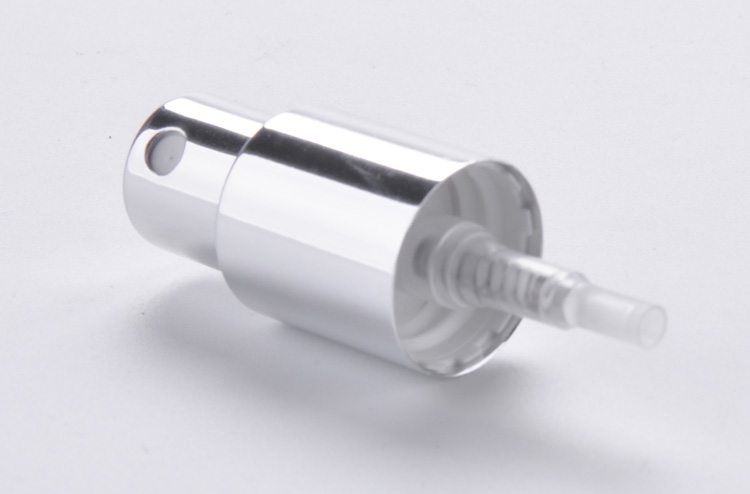 matte silver aluminum treatment cream pump