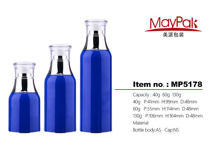 milk bottle shape airless container for skin cream