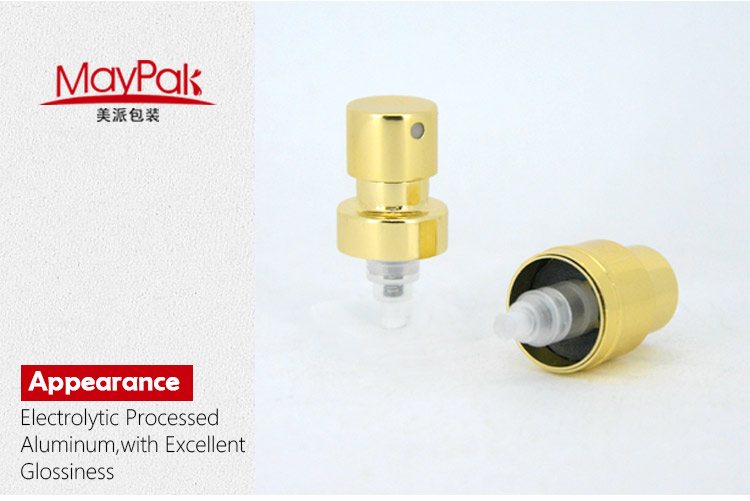 Customized Shiny Gold Aluminum Crimp Pump