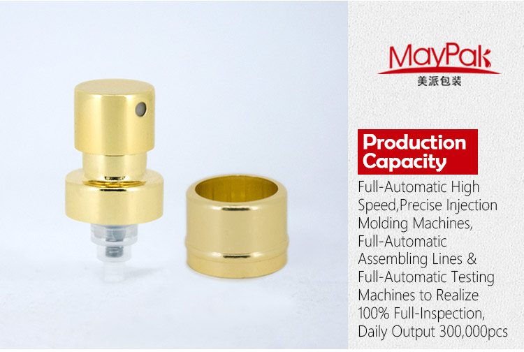 Customized Shiny Gold Aluminum Crimp Pump