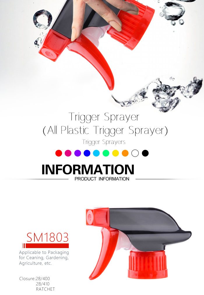 Colorful custom plastic trigger sprayer supplier