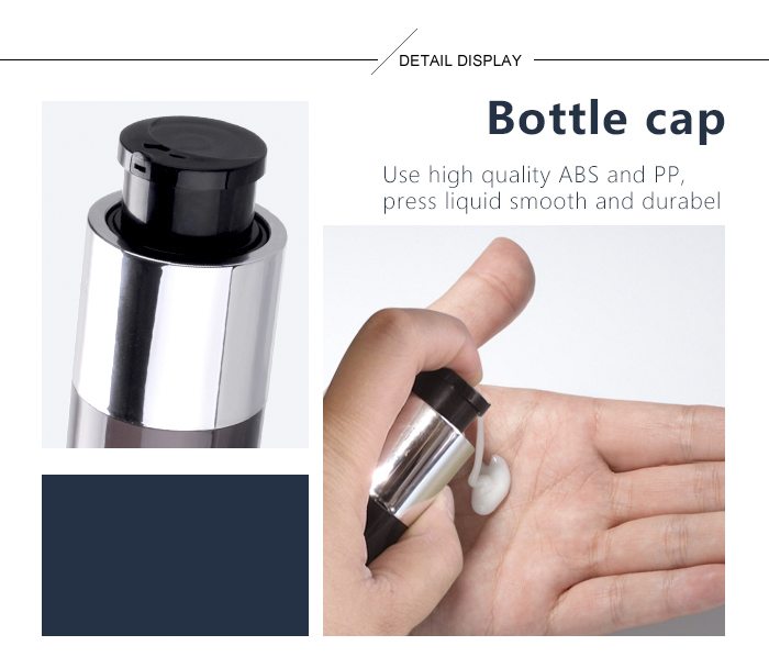 empty 15ml 30ml 50ml plastic airless bottle