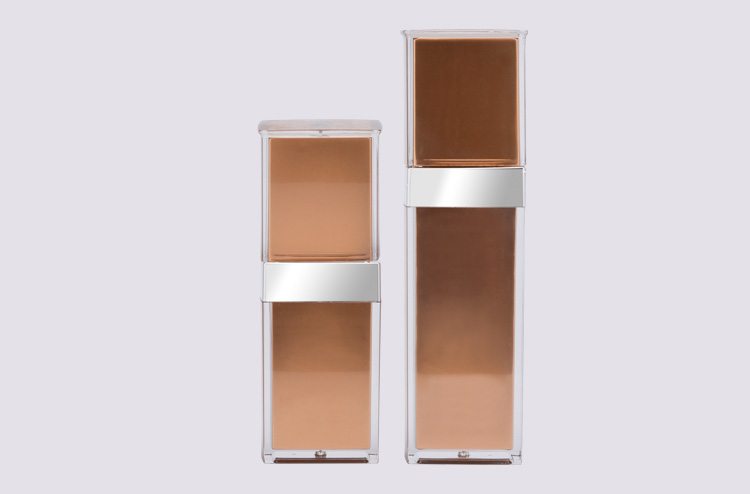 elegant square plastic lotion bottle