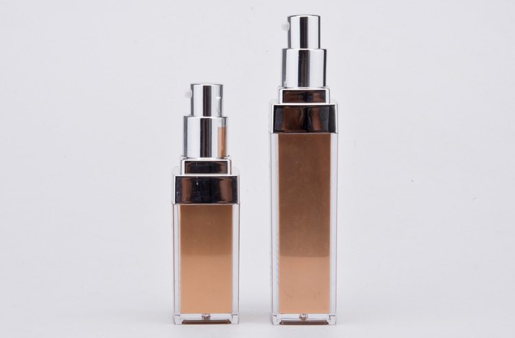 elegant square plastic lotion bottle