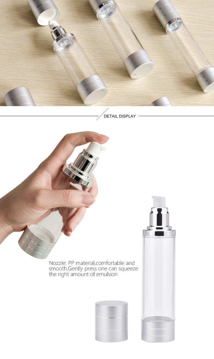 aluminum airless bottle for cosmetics