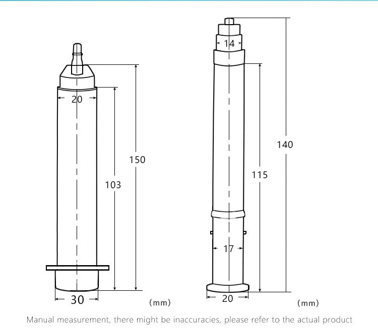 cosmetic springe airless bottle with cap