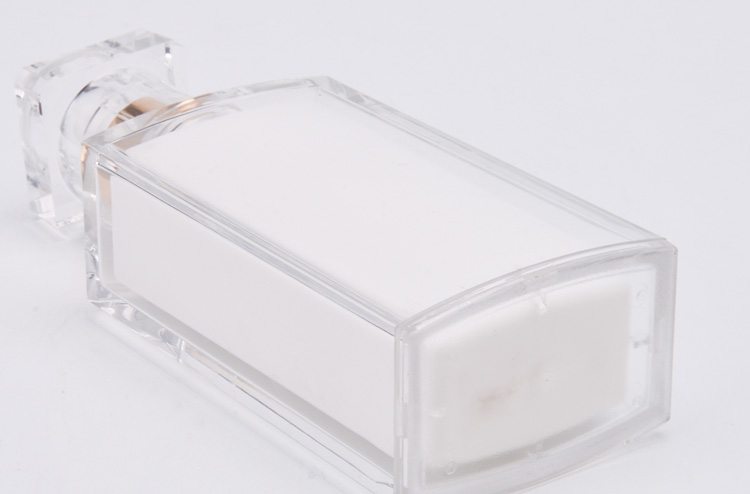square unique shaped plastic lotion bottle