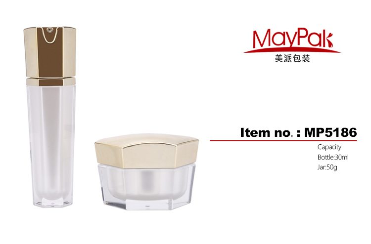 Irregular shape cosmetic bottle and jar