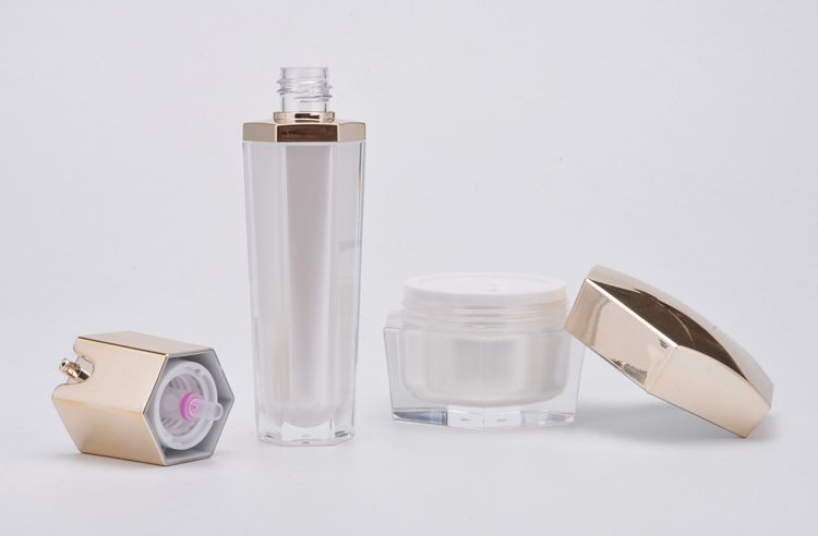 Irregular shape cosmetic bottle and jar