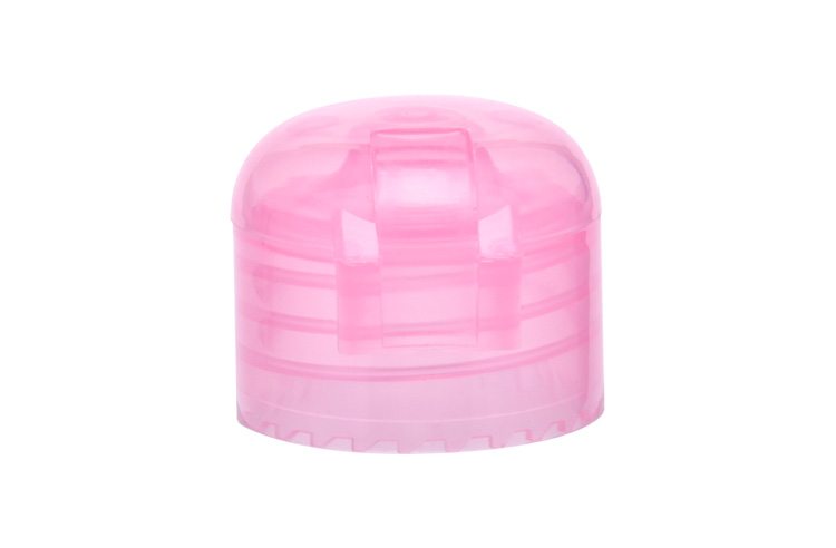 Transparent plastic bottle cap