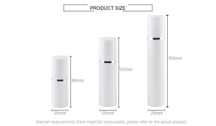 30ml 50ml white airless pump bottle