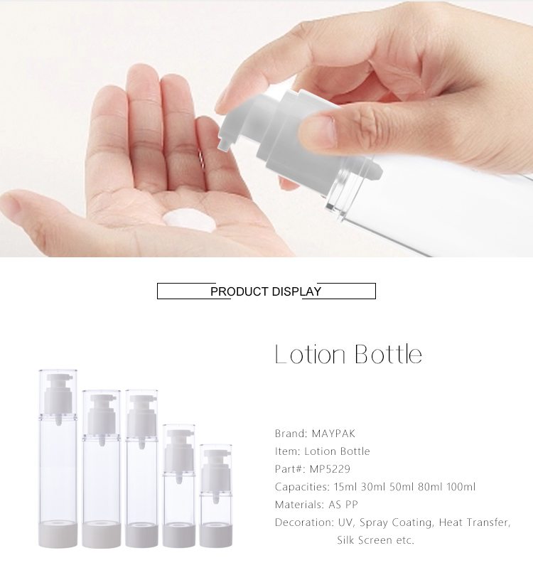 rectangle AS clear lotion botle