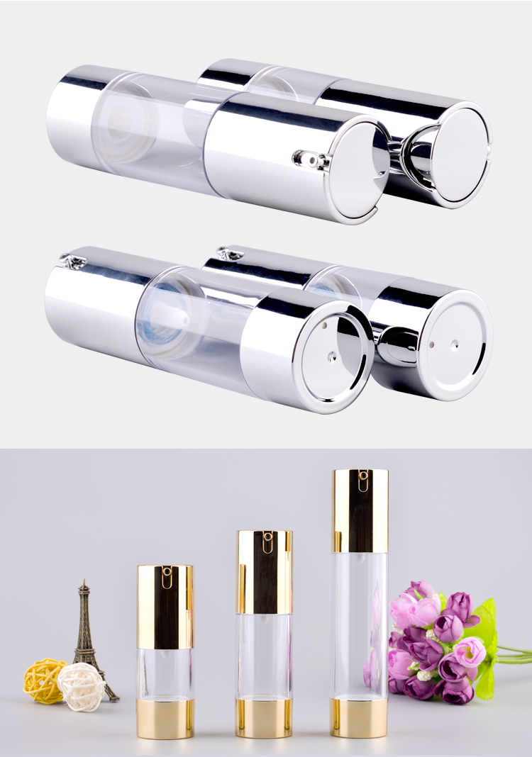 50ml plastic acrylic airless cosmetic bottle