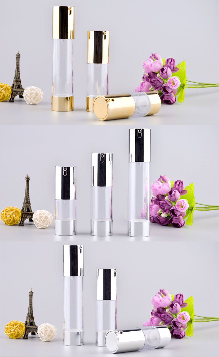 50ml plastic acrylic airless cosmetic bottle