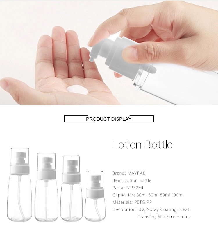 100ml Clear Empty Lotion Bottle