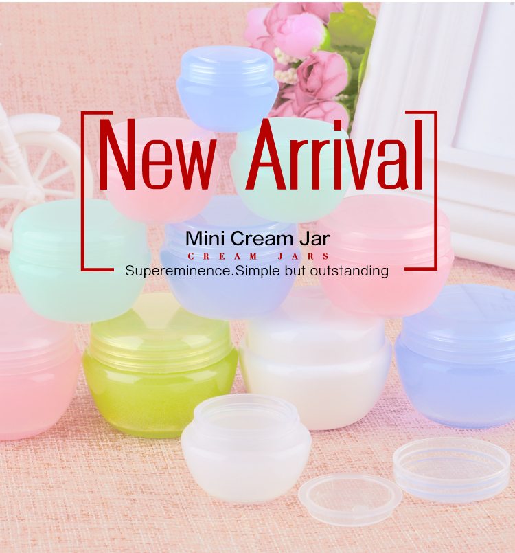 plastic PP colorful cream jar