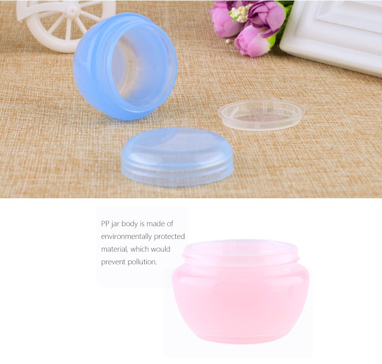 plastic PP colorful cream jar