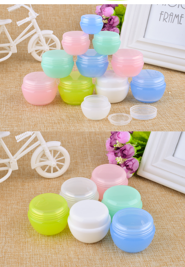 plastic PP colorful cream jar