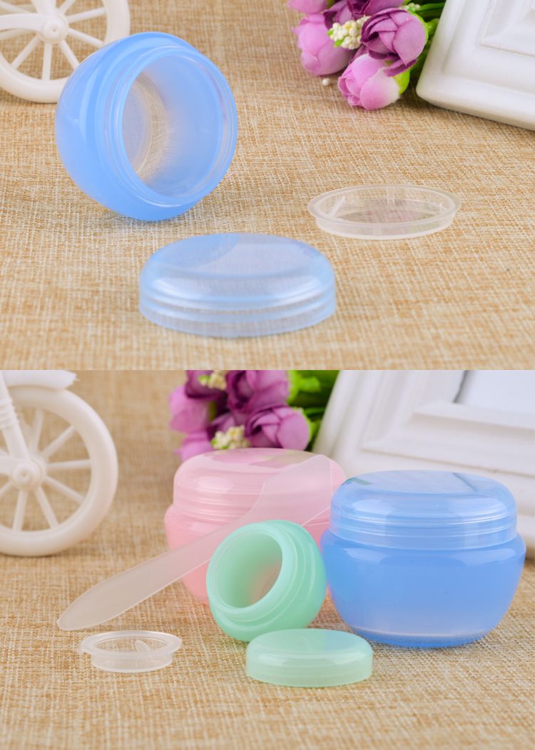 plastic PP colorful cream jar