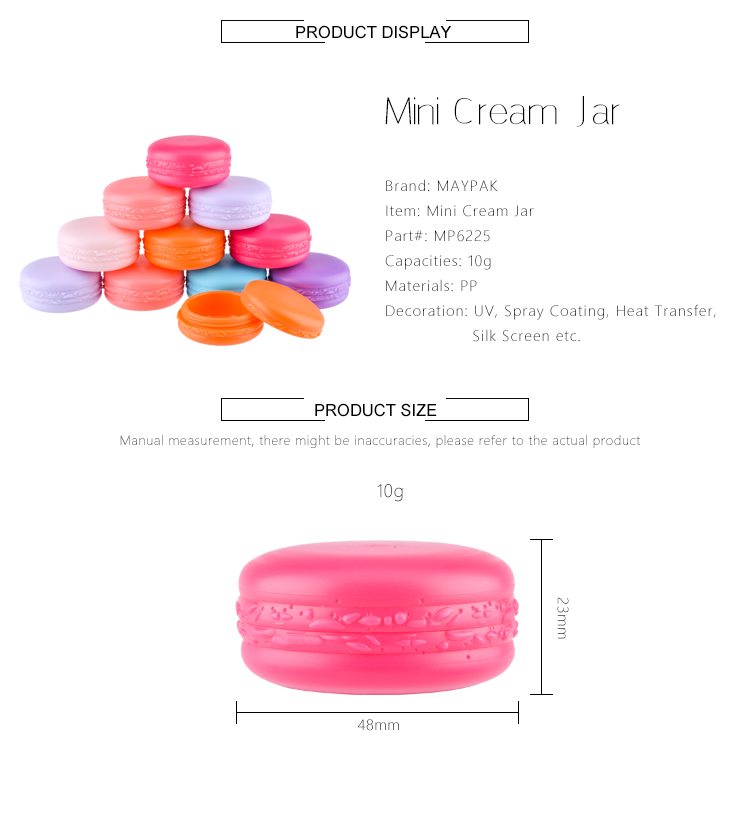 10g various cosmetic cream jar