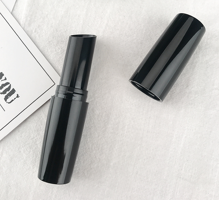 Bevel cup round plastic lipstick case