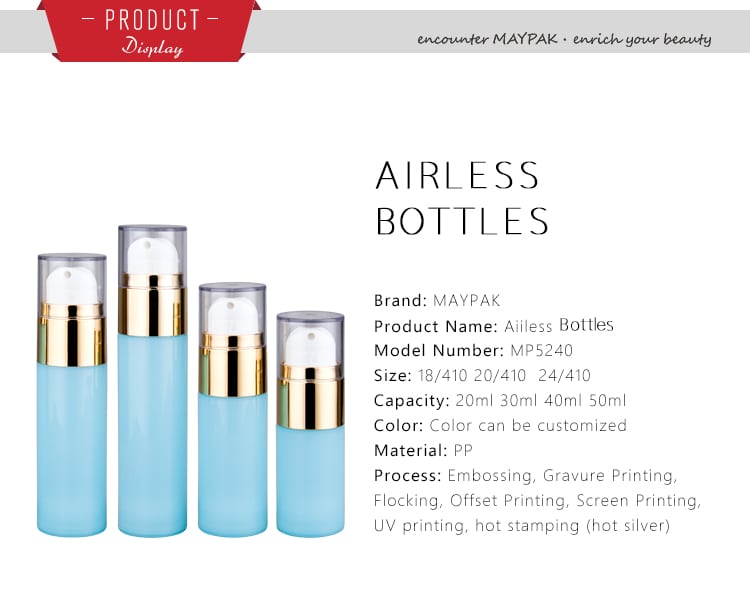 airless cosmetic dispenser pump bottle