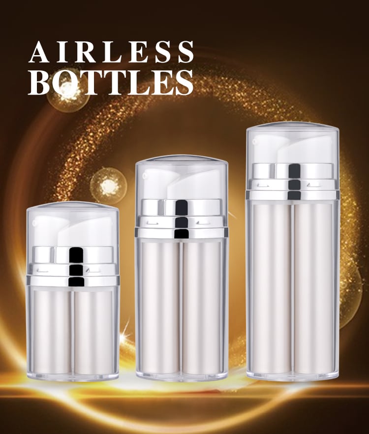 Two nozzles Plastic Cosmetic Airless Bottle