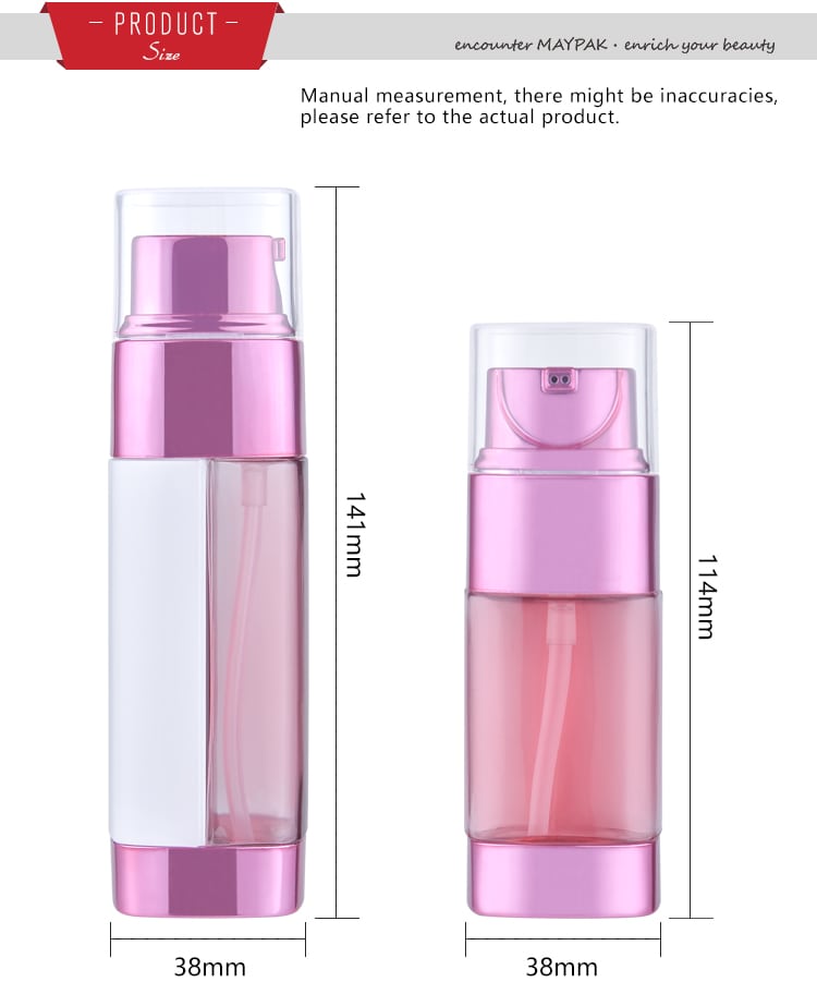 plastic double wall serum bottle