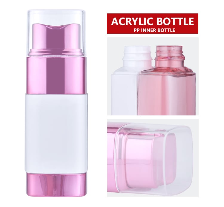 plastic double wall serum bottle