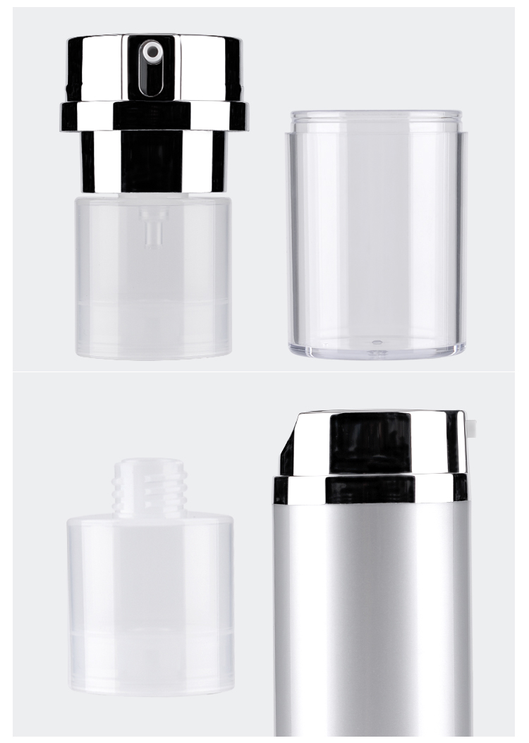 airless pump unique shaped plastic bottle