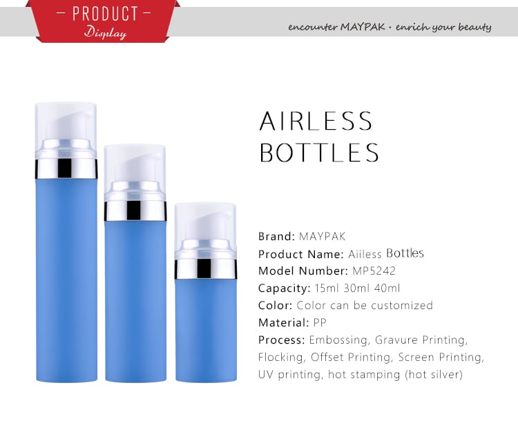 15ml 30ml 40ml PP airless bottle
