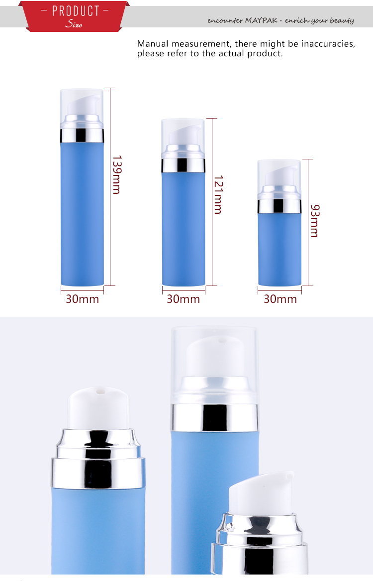 15ml 30ml 40ml PP airless bottle