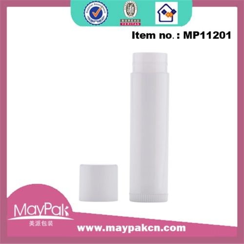 empty plastic lip balm container