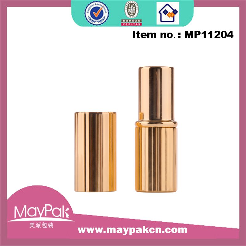 Made in China aluminum gold lipstick case--Maypak