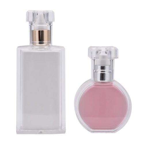 square unique shaped plastic lotion bottle