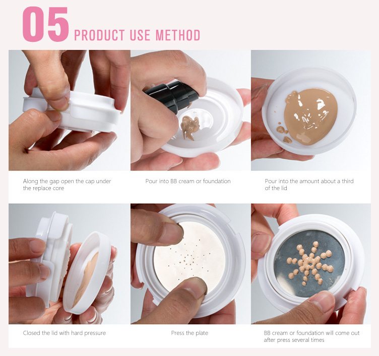 empty air cushion compact powder case