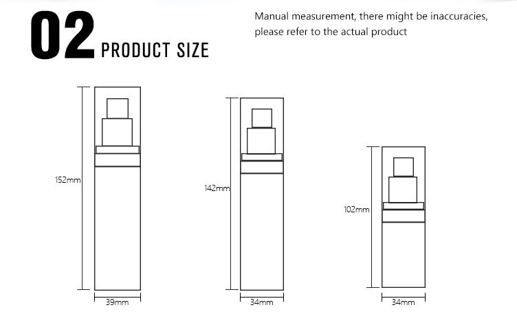 50ml plastic round airless bottle