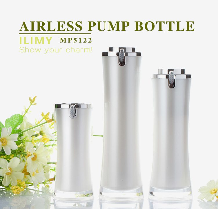 acrylic decorative lotion bottles silver cap