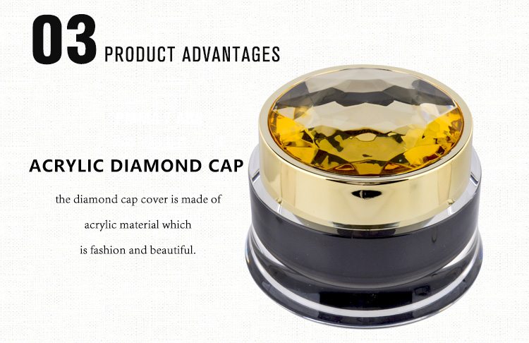 acrylic diamond cream jar