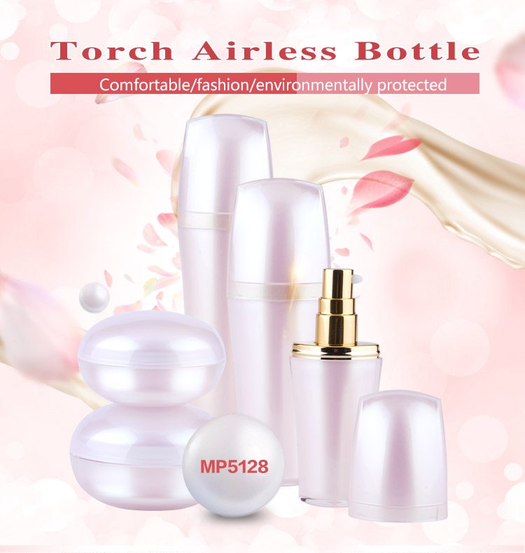 pink acrylic torch airless bottles 