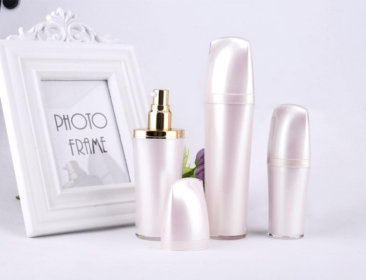 pink acrylic torch airless bottles 
