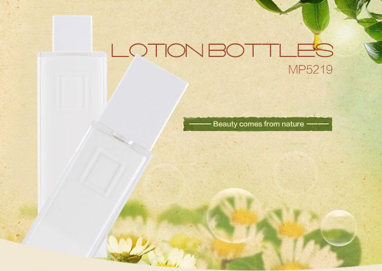 acrylic white square lotion bottles