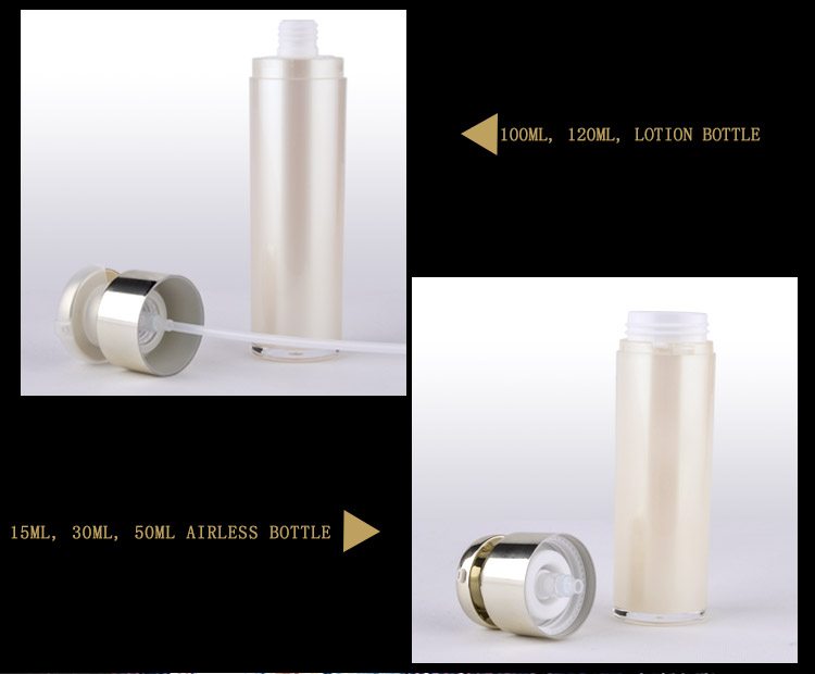 acrylic round top airless lotion bottles