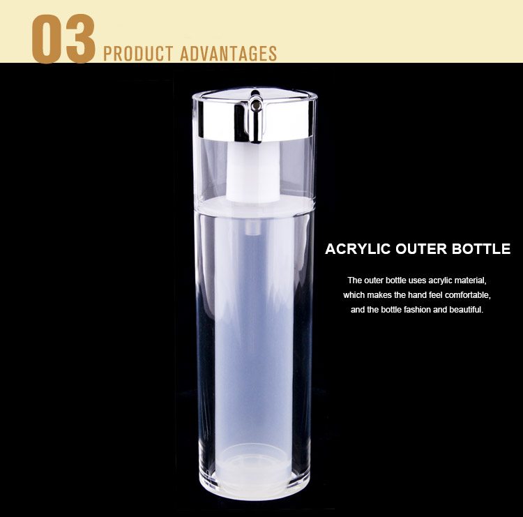 acrylic transparent frosting lotion bottles