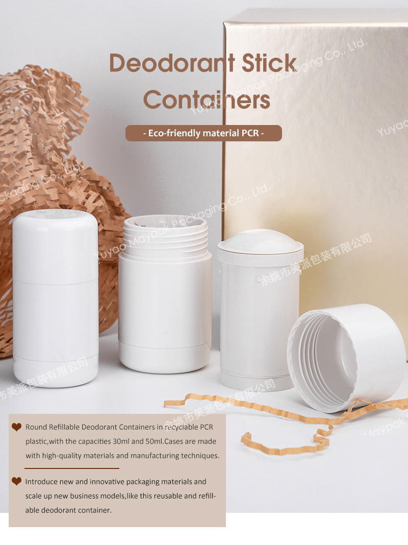 Refillable Deodorant Stick Container